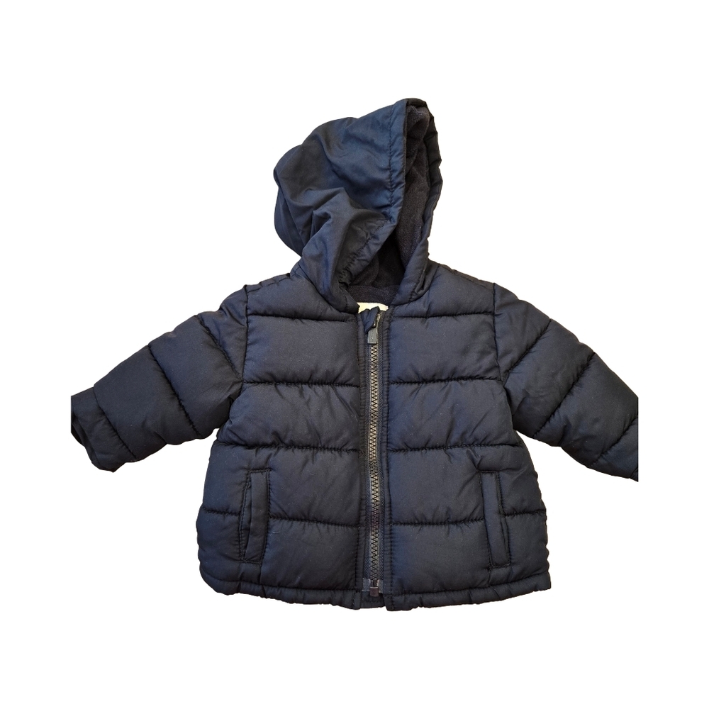 Old Navy Dark Blue Puffer Jacket SIZE: 3-6M